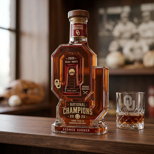Oklahoma Sooners Baseball 2026 National Champions Commemorative Decanter