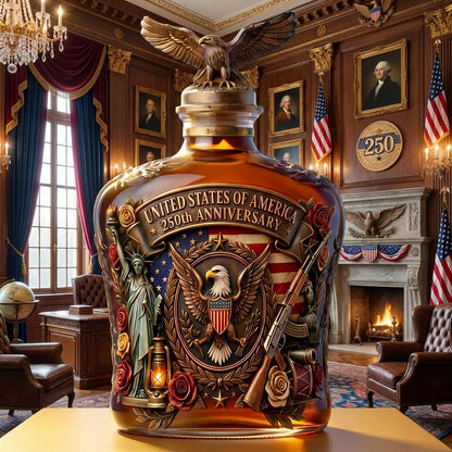 250th Anniversary Eagle Crest Commemorative Whiskey Bottle