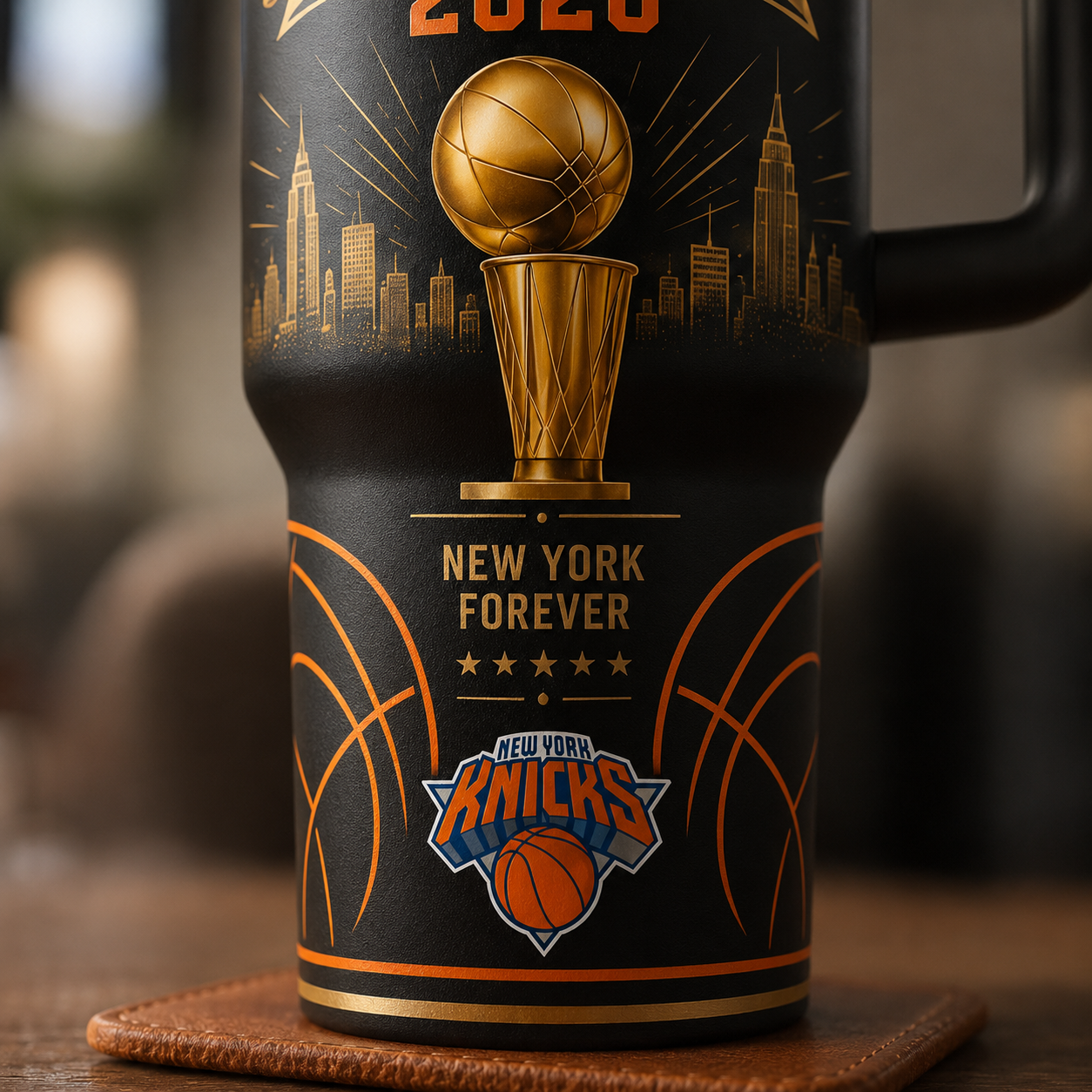 New York Knicks Finals Champions 2026 Tumbler Cup with Handle