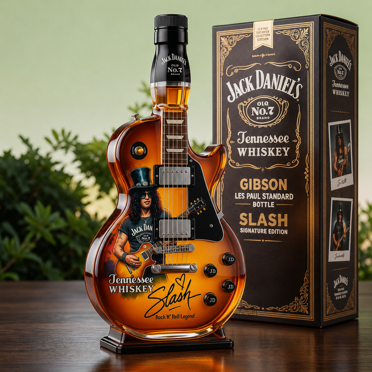 Slash × JD's Old No. 7 Guitar Limited Edition Rock Decanter Collectible Gift