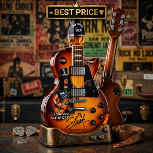 Slash × JD's Old No. 7 Guitar Limited Edition Rock Decanter Collectible Gift