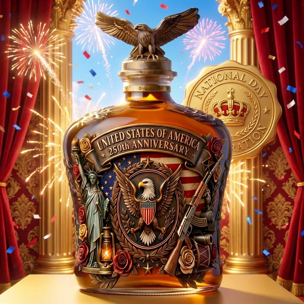 250th Anniversary Eagle Crest Commemorative Whiskey Bottle