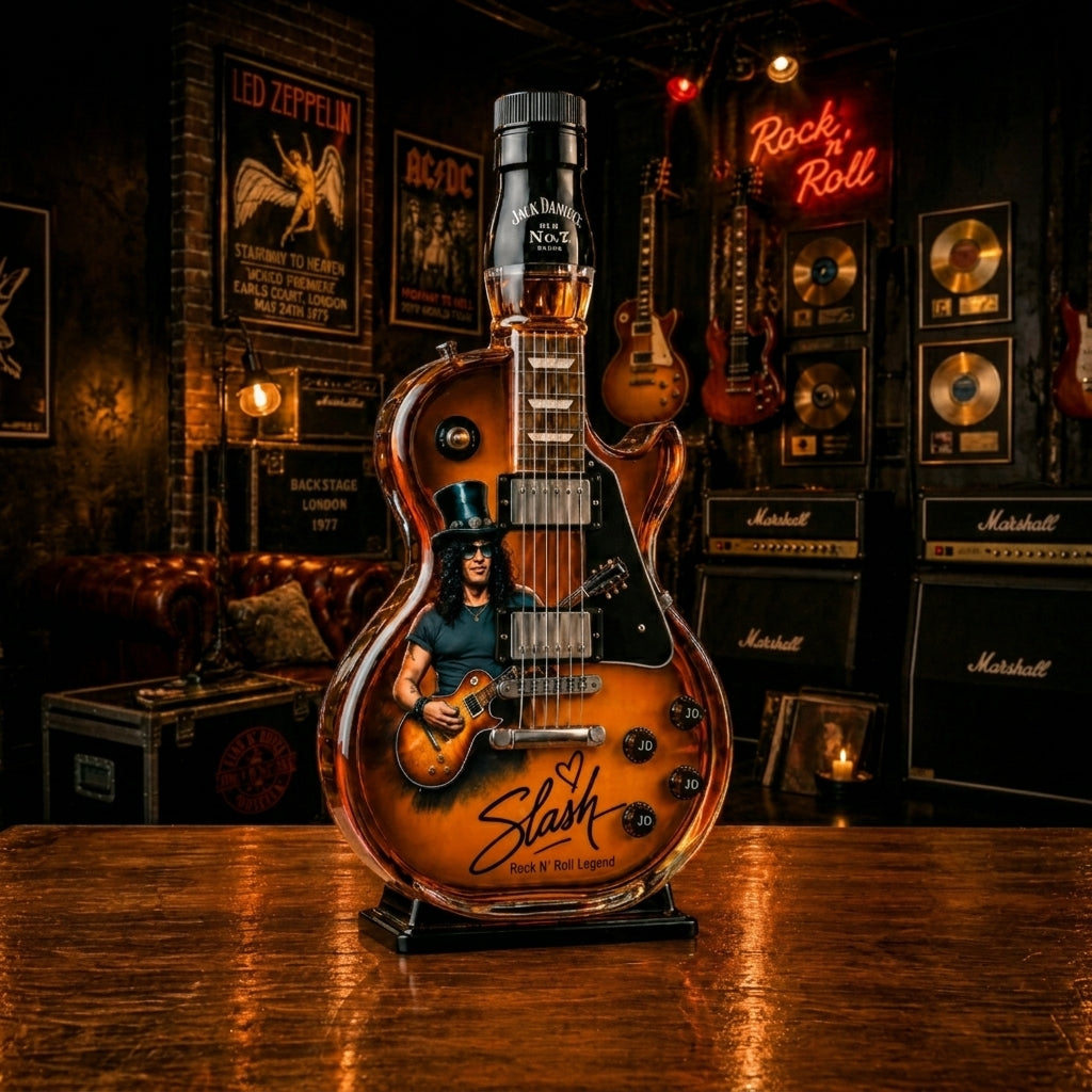 Slash × JD's Old No. 7 Guitar Limited Edition Rock Decanter Collectible Gift